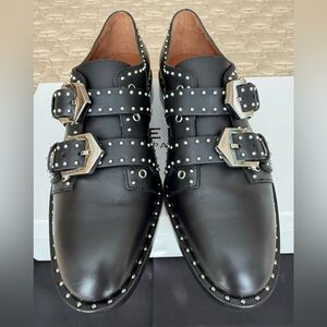 Givenchy Black Elegant Studded Oxfords